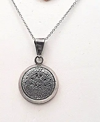 $14.99 • Buy Sterling Silver Necklace Aztec Mayan Pendant