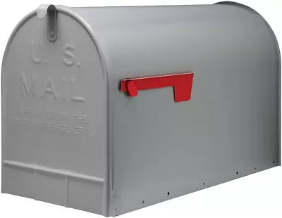 Jumbo Post Mount Mailbox Galvanized Steel Extra Large Rural Mail Box Gray NEW • $102.81