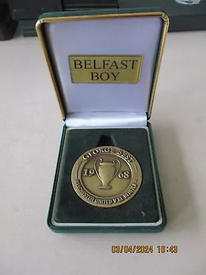 GEORGE BEST 1968 Manchester United V SL Benfica  MEDAL BOXED Belfast Boy • £24.99