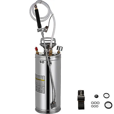 VEVOR 2 Gallon Stainless Steel Sprayer W/3' Hose Ground Clean And Sanitizin • $66.99