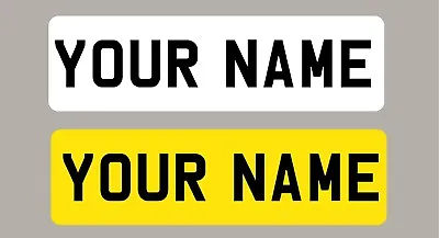 £3.81 • Buy Personalised Children's  Number Plates Stickers For Kids Ride On Car