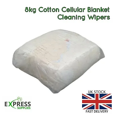 £9.99 • Buy Cellular Blanket Cleaning Wipers Garage Rags Polishing (Select Your Bag Size!)