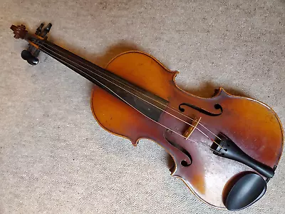 Old 4/4 (or 7/8?) Violin  Violon With A Nicely Flamed  Back • $249