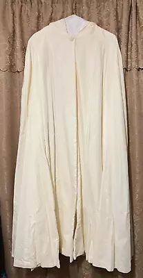 Marlene's Bridal Cream/White Velvet CLOAK With Hood Cosplay Medieval Size Small • $39.99