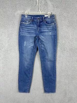 Turo By Vince Camuto Jeans Women 6/28 Blue Denim Distressed Mid Rise 30x29.5 • $24.88