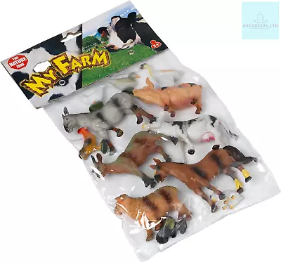Farm Animal Toy Set Plastic Childrens Animals Toys Farmyard Creatures Pack Of 1 • £14.76