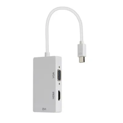 Mini Displayport Thunderbolt To DVI HDMI VGA Female Adapter Combo Cable • $11.99