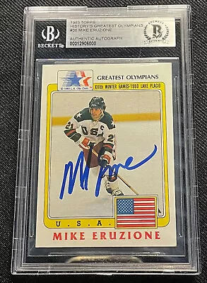 Mike Eruzione Signed 1983 Topps 1980 Team Usa Card Beckett Auto Miracle On Ice • $79.99