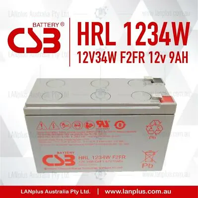 CSB 12V HRL1234W F2FR 9Ah AGM VRLA Battery 4 NBN UPS Security Long Life 10 Years • $45.99