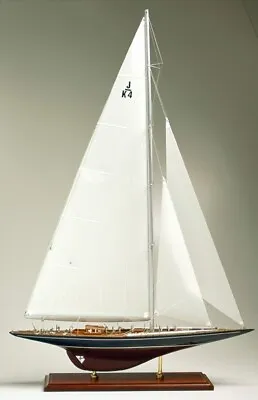 $138 • Buy Endeavour America's Cup J Class Yacht Wooden Model Ship Kit 18  Sailboat