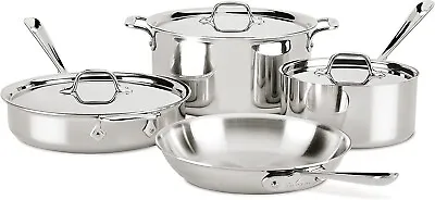 All-Clad D3 Stainless-Steel 7-Pc Cookware Set With All-clad 6-pc Utensil Set • $429.99