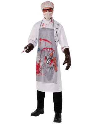£35.39 • Buy Mad Scientist Evil Psycho Doctor Lab Coat Horror Halloween Adult Mens Costume