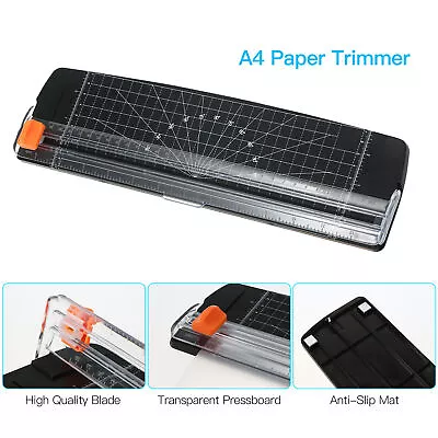 Portable A4 Paper Cutter 12 Inch Paper Trimmer  For Craft Paper Laminated I6R1 • $8.94