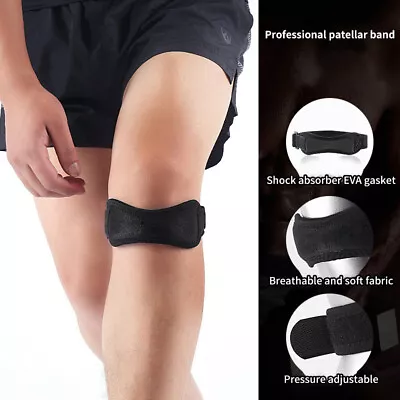 1PC Knee Strap Patellar Tendon Support Sports Pain Brace Adjustable Gym Football • $7.10