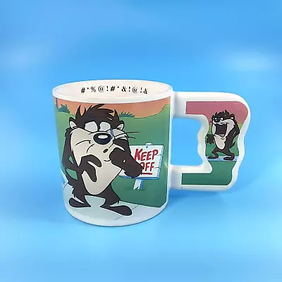 Tasmanian Devil Coffee Mug Keep Of The Grass Warner Bros. 12oz Cup • $5.50