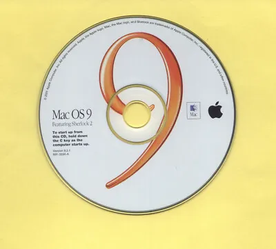 Retail Apple Mac OS 9 ( 9.2.1) Full Version 2001 • $35