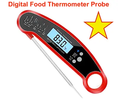 £5.95 • Buy Digital Food Thermometer Probe Cooking Meat Kitchen Temperature BBQ Turkey Milk 