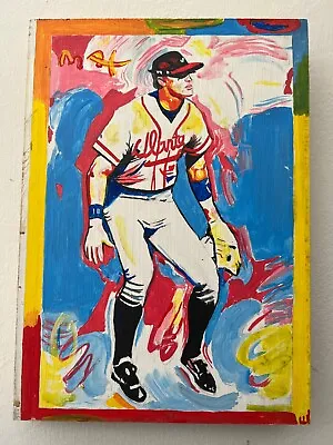 Peter Max Painting On Wood (Handmade) Signed And Stamped Mixed Media  • $250