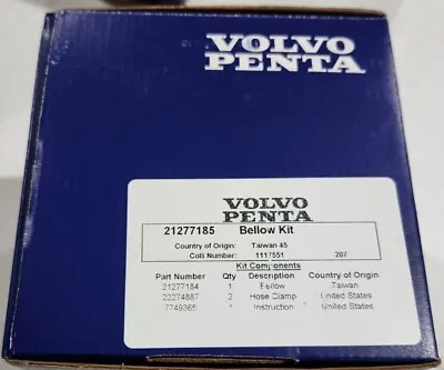 Genuine Volvo Penta U-joint Bellows 21277185 • $75