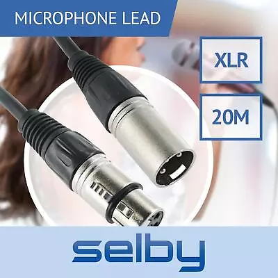 20m Balanced Microphone Cable XLR Male To XLR Female Mic Lead • $32