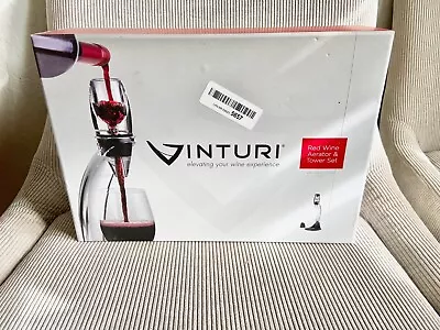 Vinturi Deluxe Essential Red Wine Pourer And Decanter Tower Stand Set Easily And • $56.04