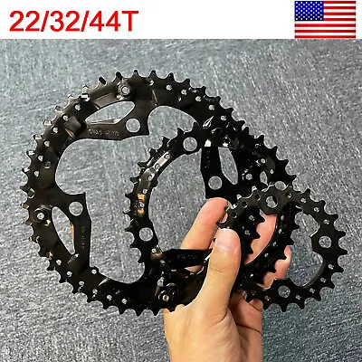 Bike Chainring 44/32/22t Triple MTB Mountain Bicycle Chain Ring Sprockets 3x9s • $16.97