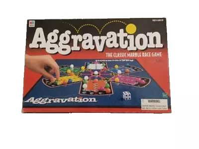 Aggravation Board Game Vintage 1999 Milton Bradley Marble Race Game Complete • $8.99