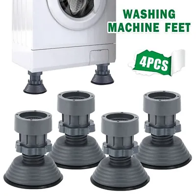 4PCS Shock Anti-Vibration Feet Pad Adjustable Base For Washing Machine Support • £10.99