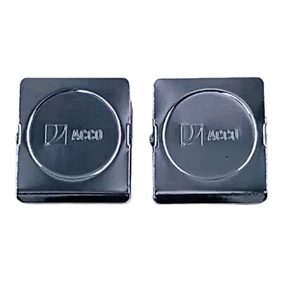 2 Clips Acco Magnetic Clip Square Chrome 1 3/4  Wide 1  Capacity 72132 • $8.99