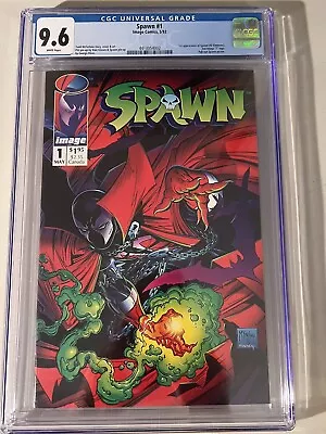 Spawn #1 CGC NM+ 9.6 White Pages McFarlane 1st Appearance Al Simmons! Image 1992 • $80