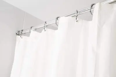 £23.74 • Buy Croydex Complete Shower Curtain Kit Extendable Shower Rod With Rings And Curtain