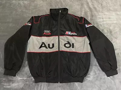 Adults F1 Team Racing Audi Jacket Embroidery Cotton Padded Black • £45