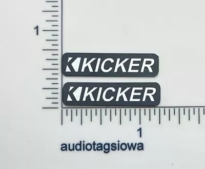 Kicker Speaker Badge Pair Logo Emblem Custom Made Aluminum • $9.95