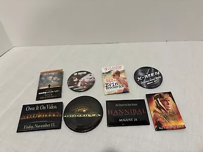 Lot Of 8 Movie Promo Promotional Pin Back Buttons • $11.96