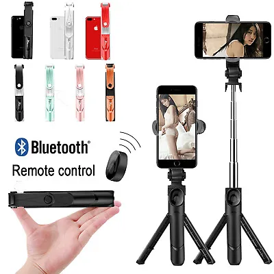 £7.99 • Buy 4 In 1 Wireless Bluetooth Selfie Stick Tripod Phone Holder Remote Extendable UK