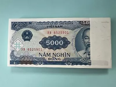 Vietnamese Currency 100 Pcs  5000 Dong Banknotes  Bundle • $37.99