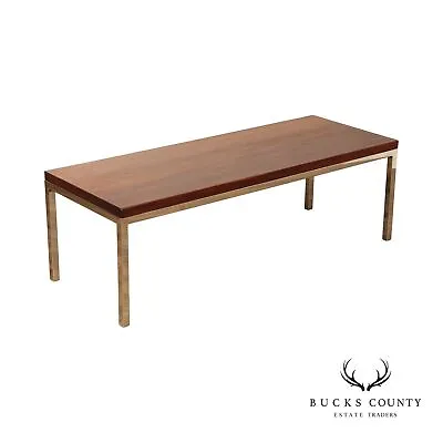 Knoll Mid Century Modern Walnut Top Coffee Table • $1495