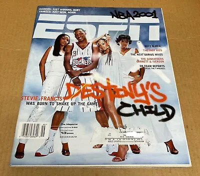 ESPN The Magazine Nov 13 2001 Destiny's Child BEYONCE BoyZ II Men NBA Preview • $17.17