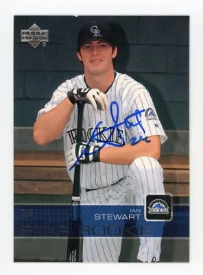 Signed Baseball Card Auto Colorado Rockies Ian Stewart Upper Deck Ud 2003 #65 • $5.95