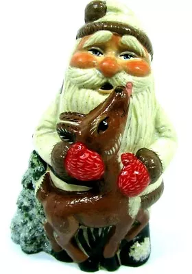 $189.05 • Buy Vaillancourt Folk Art 2010 #469 Santa & Reindeer - Christmas Holiday - About 7 