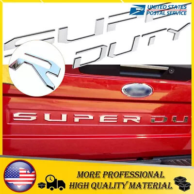 Gloss Silver Tailgate Insert Letter Emblem For F250/F350 2017-2019 Accessories • $18.59