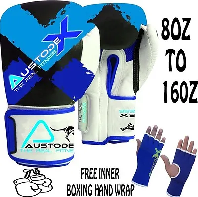 BLUE Boxing Sparring Gloves MMA Punch Bag Mitt UFC Fight Training 8oz-16oz • $36.99