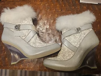 Vintage Baby Phat White Faux Fur Short Boots 8B • $84