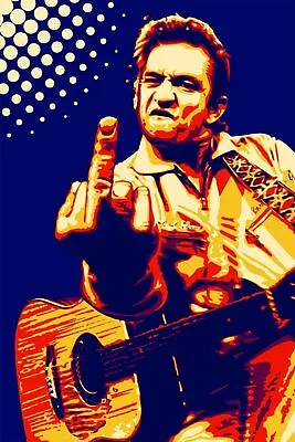 NEW Johnny Cash Music Poster Wall Art Print Canvas FREE SHIPPING A0-A5 Size • $22.56