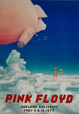 $169 • Buy Pink Floyd 1977 Oakland Coliseum Arena Concert Poster LIMITED 