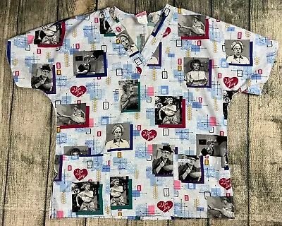 Cherokee Scrubs Women I Love Lucy Large Medical Top Shirt Nurse • $9.66