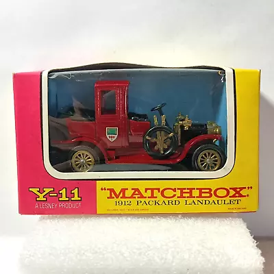 Matchbox 1912 Packard Landaulet In Window Box Models Of Yesteryear Y-11 Red • $6