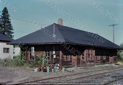 Original Slide SOO LINE Bergland MI Station Oct 1991 • $5