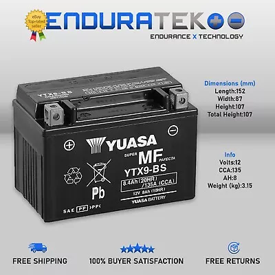 Yuasa YTX9-BS AGM Motorcycle Battery (YTX9BS) Yuasa • $149.50