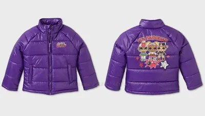 LOL Surprise Puffer Jacket Size 4 Girls Coat Winter L.O.L. Surprise! 4T 5T NWT • $30.42